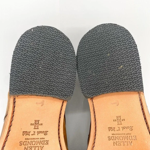 Allen Edmonds Mens 11.5D Lexington Cap Toe Derby Walnut Leather‎ Oxfords Shoes